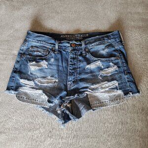 AMERICAN EAGLE Sz 6 Blue Denim Jean Shorts